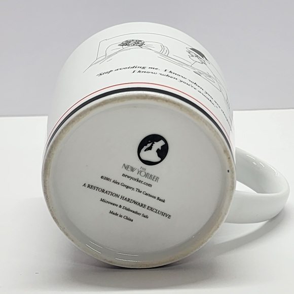 New Yorker Santa Mug funny coffee cup office 2001 Christmas cartoon Alex Gregory - Picture 6 of 8
